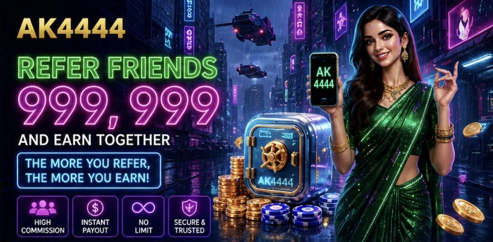AK4444 Refer Friends — earn high commission, instant payout, no limit, secure & trusted